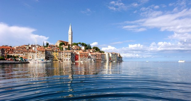 Rovinj na chorvatském poloostrově Istrie