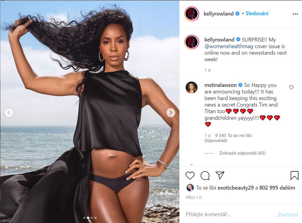 Kelly Rowland je podruhé těhotná