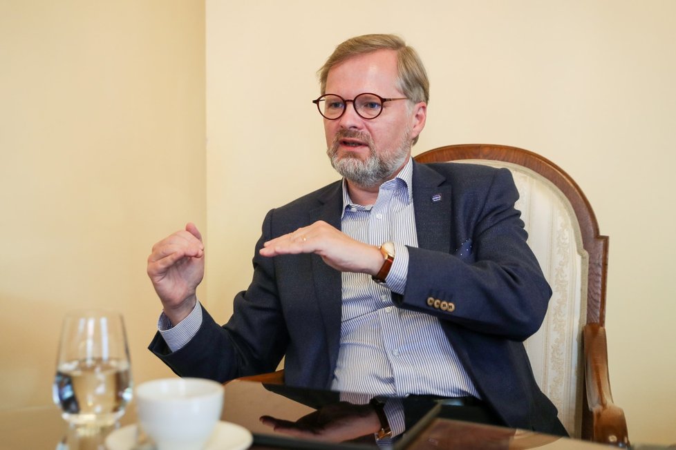 Předseda ODS Petr Fiala během předvolebního rozhovoru pro Blesk (24. 9. 2021)