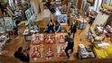 Obrazy ze série Divine Stories, Studio Wolfganga Beltracchiho v obci Meggen u Lucernského jezera, Švýcarsko Obrazy ze série Divine Stories, Studio Wolfganga Beltracchiho v obci Meggen u Lucernského jezera, Švýcarsko