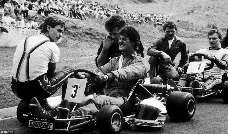 Takhle vypadal Michael Schumacher při řízení motokáry v roce 1985