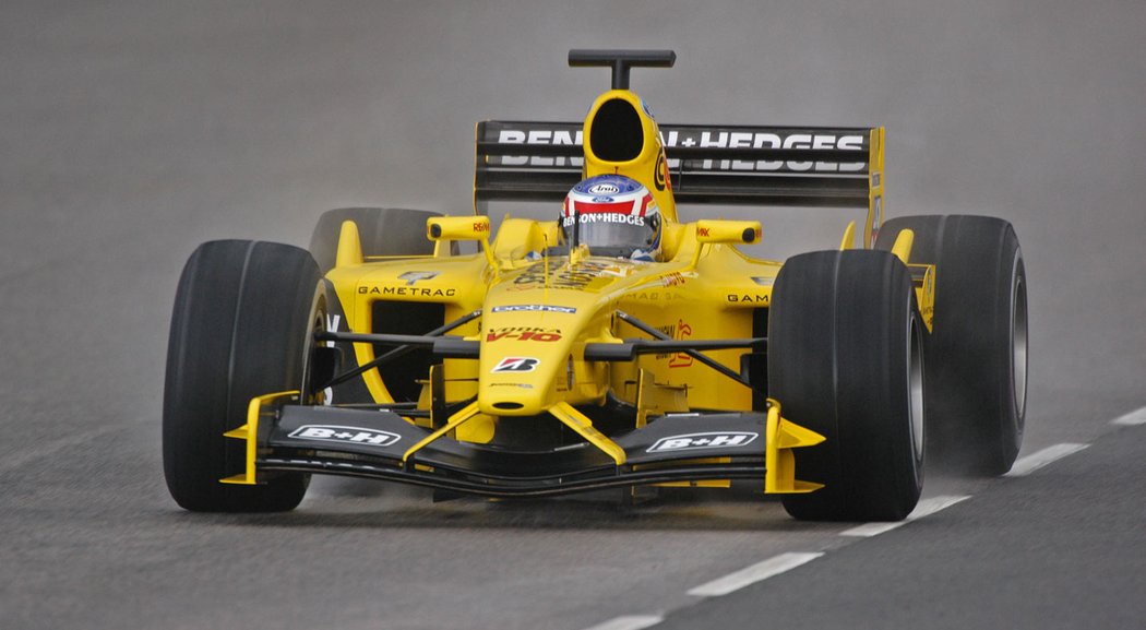 Prosinec 2003: Janiš si v Barceloně vyzkoušel monopost F1 týmu Jordan