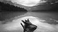 Ráno u Emerald Lake v kanadských Skalistých horách. Martinovy snímky zaujmou až kontemplativní atmosférou.