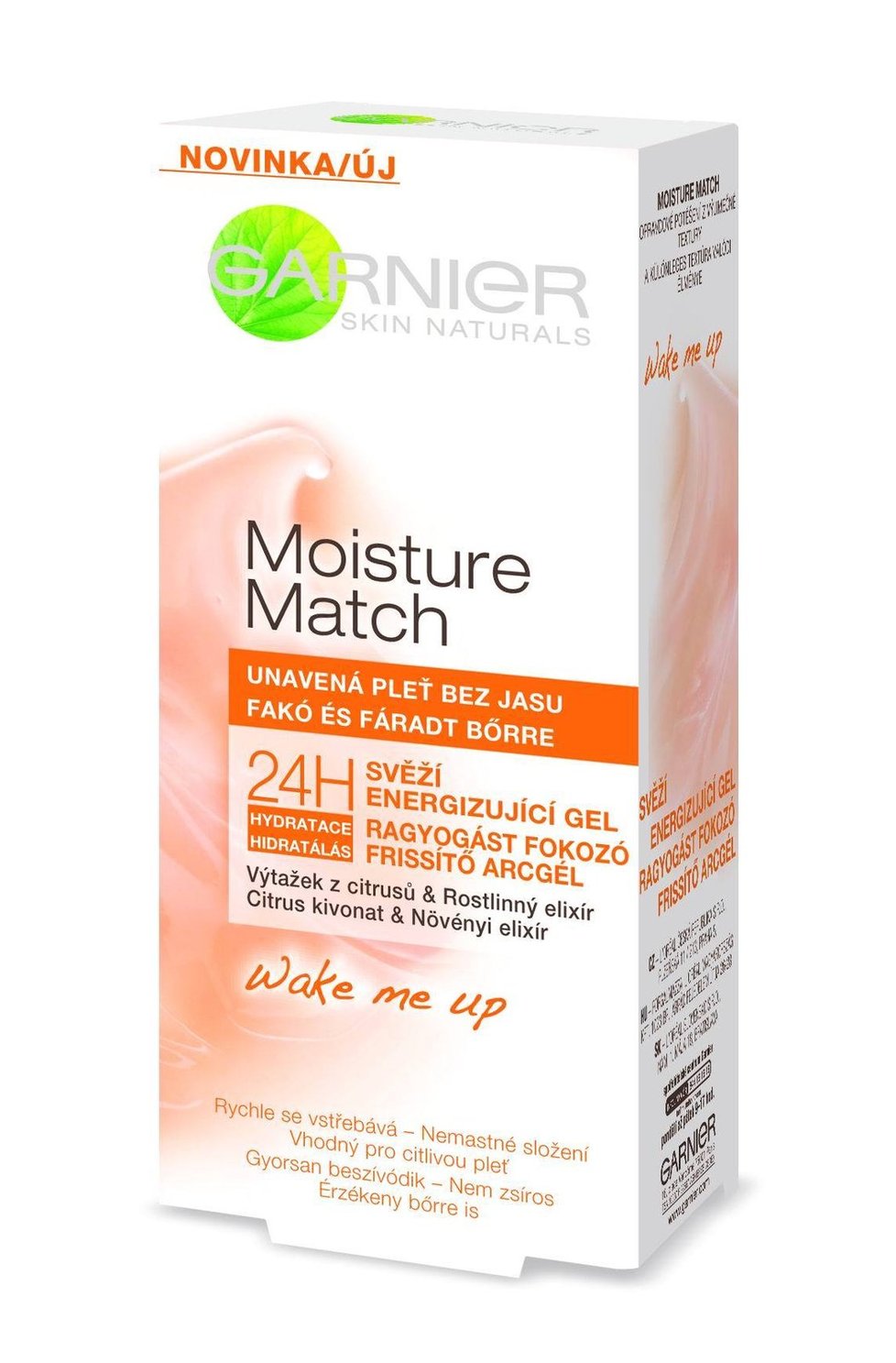 Energizující gel pro unavenou pleť bez jasu Wake me up, řada Moisture Match, Garnier, 50 ml za 159,90 Kč.