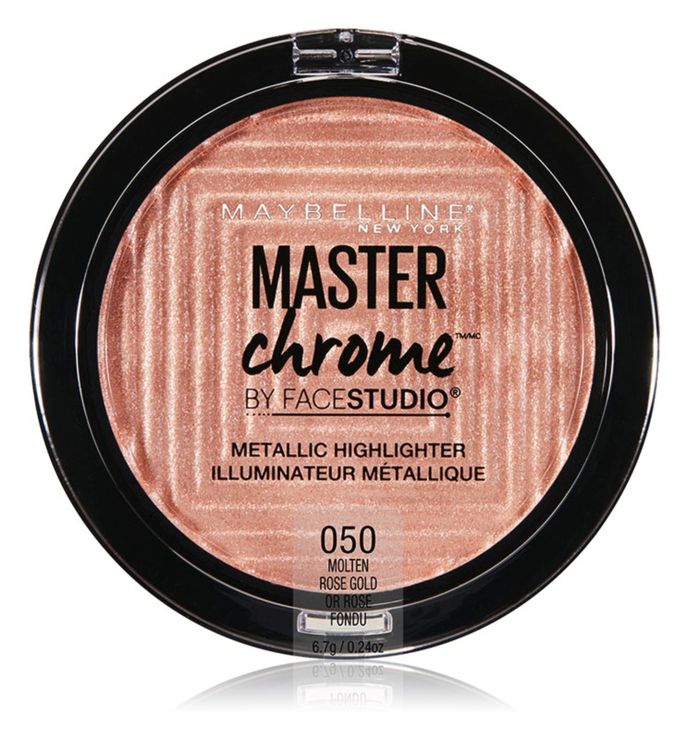 Rozjasňovač Master Chrome, Maybelline, odstín rose gold, 199 Kč