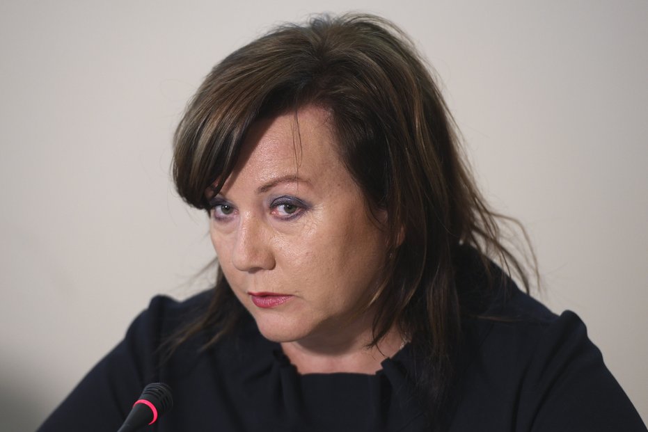 Ministryně financí Alena Schillerová na TK ke státnímu rozpočtu na rok 2020.