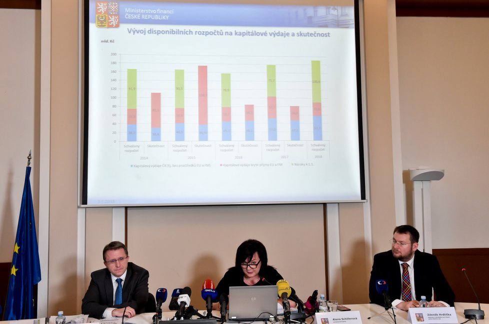 Ministryně financí Alena Schillerová představila výsledek rozpočtu za rok 2017
