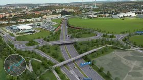 Takto bude vypadat nový úsek Velkého městského okruhu v Brně.