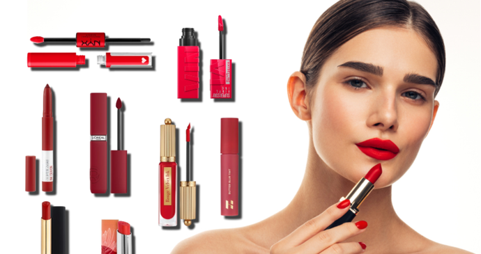 Nejlepší červené rtěnky podle redakce: Jak najít tu nejlepší v drogerii ke svému typu pleti?
