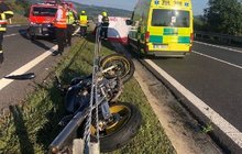 Smrt na silnici: Motorkář srážku nepřežil! 