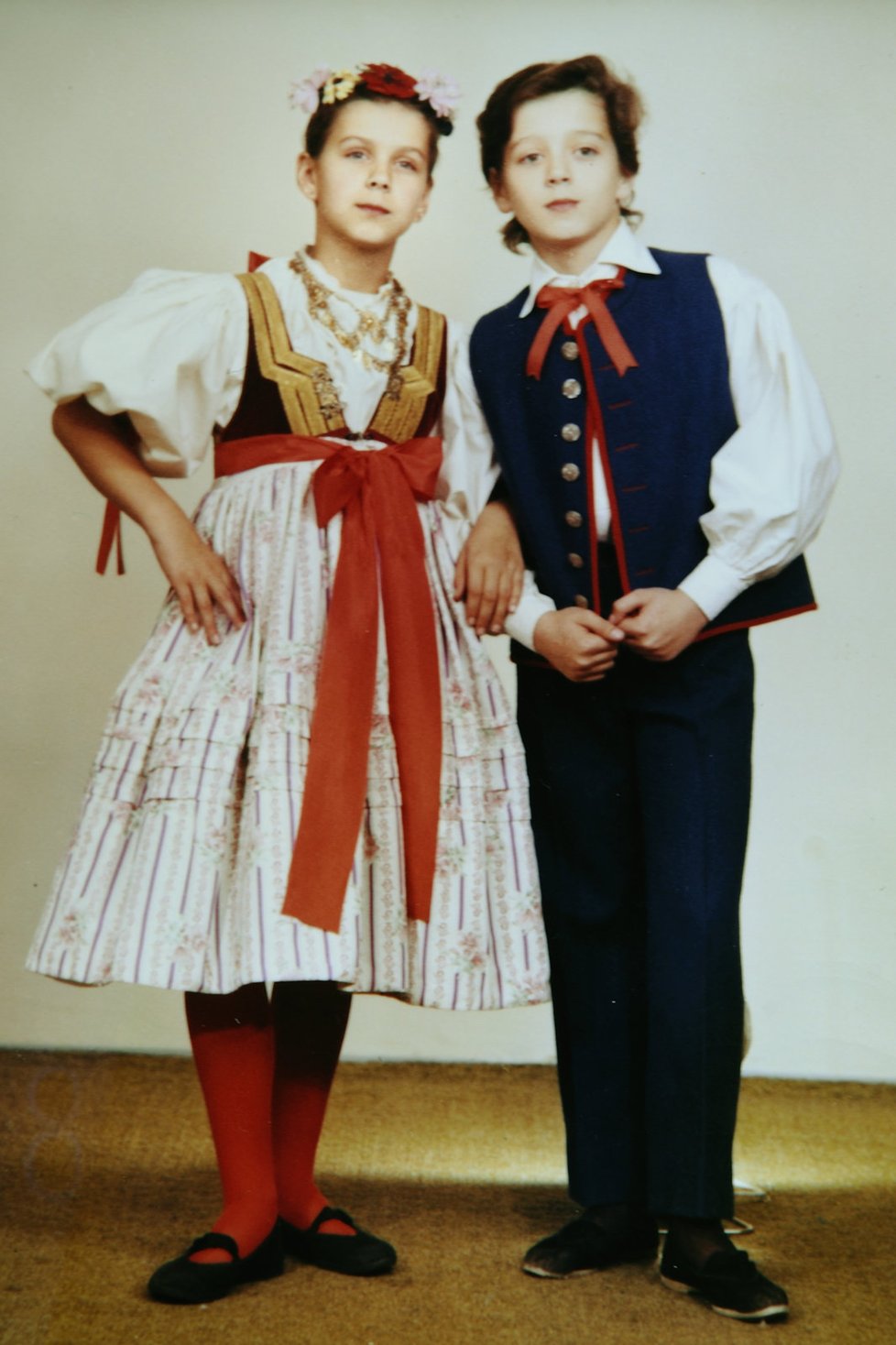 Michal ve folklorním souboru v roce 1988