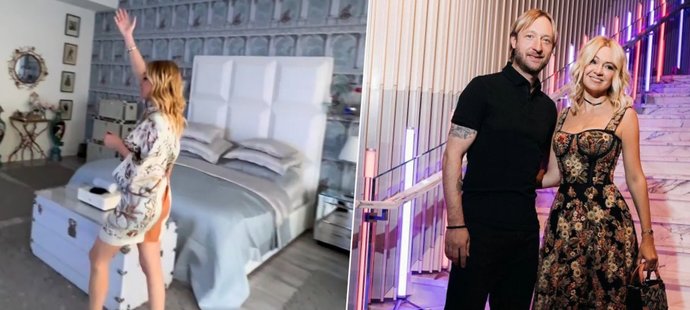 Rudkovská odhalila místnost, kde ona a krasobruslařský šampion Pljuščenko usínají
