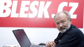 Rudolf Hrušínský byl hostem na chatu v redakci Blesk.cz