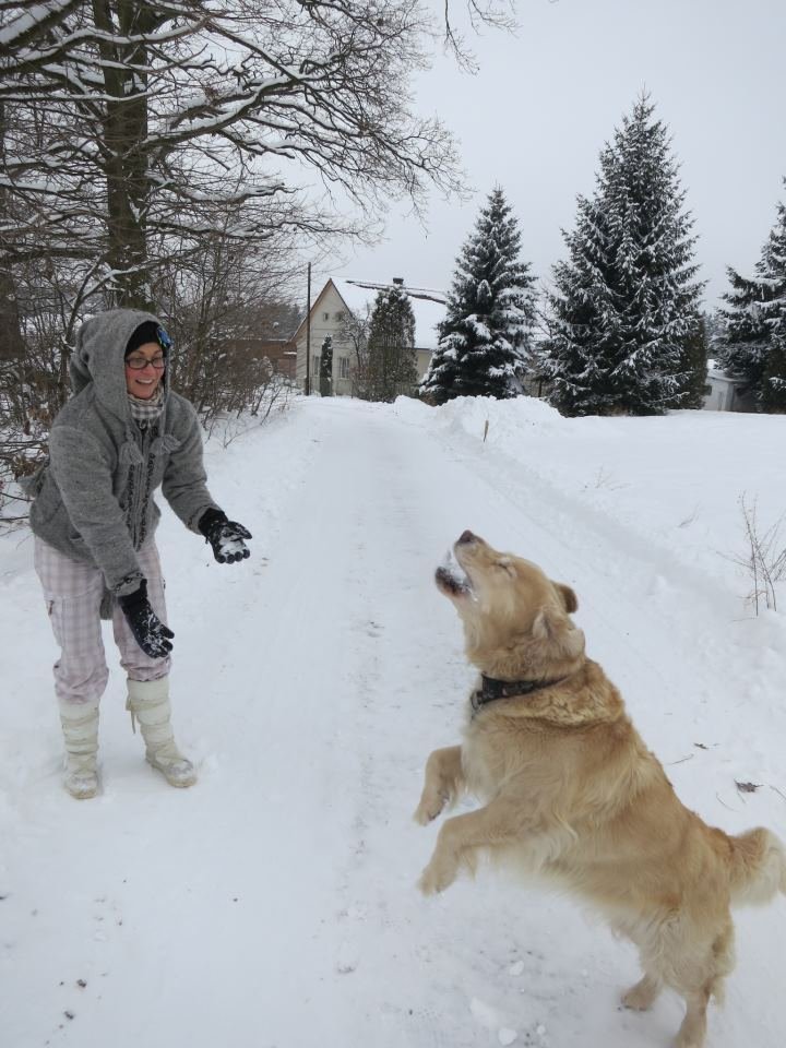 Kristýna Hrušínská pro změnu se psíkem.