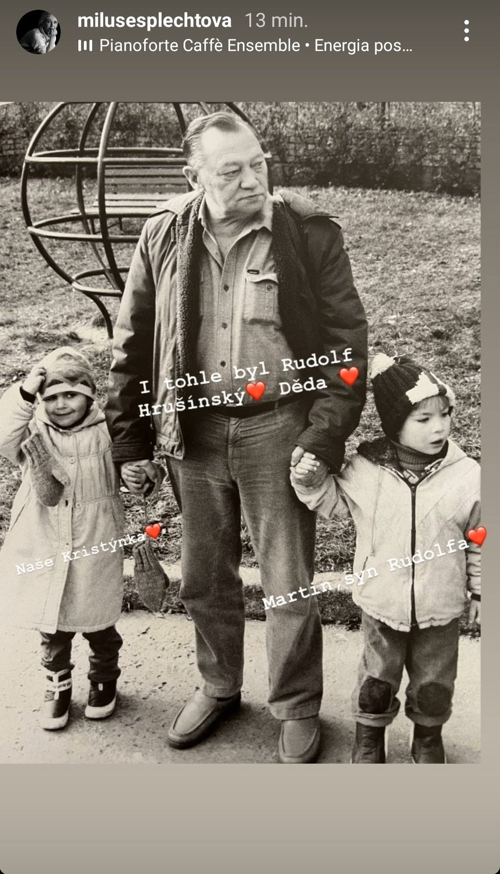 Foto Rudolf GALERIE: Dojemný retro snímek herecké legendy: Děda Rudolf Hrušínský ...