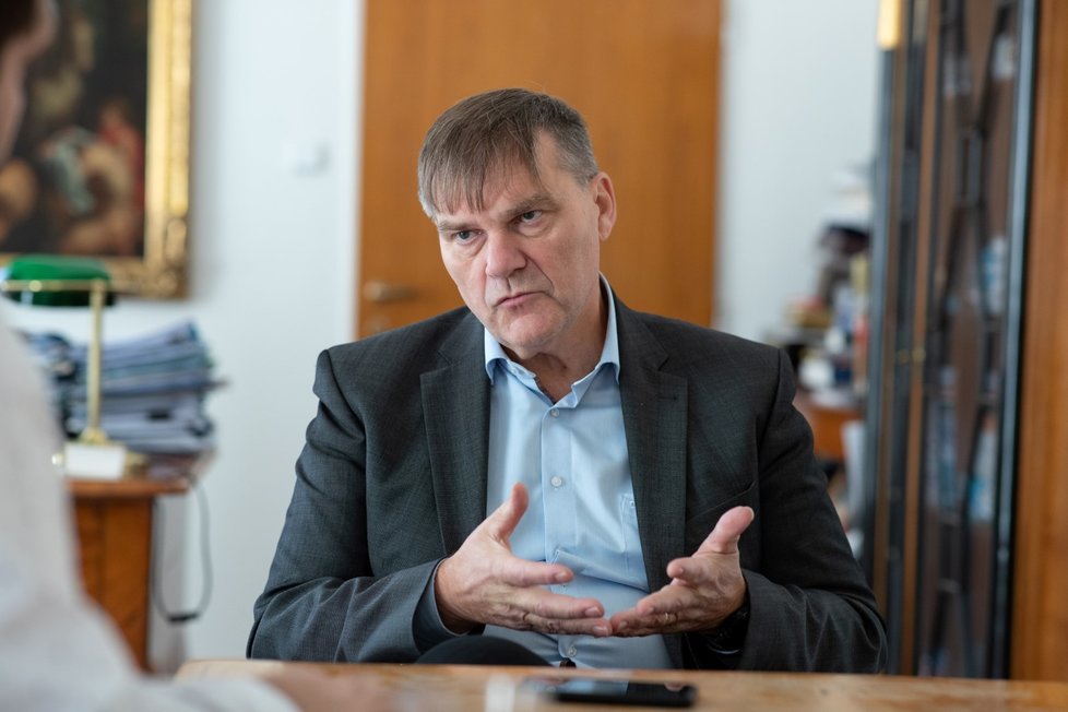 Ředitel zahraničního odboru Kanceláře prezidenta republiky (KPR) Rudolf Jindrák během rozhovoru pro Blesk (23. 9. 2021)