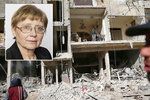 Poslankyně Zuzka Bebarová Rujbrová navštívila spolu s dalšími dvěma českými poslanci Damašek. V pozadí rozbombardované předměstí Damašku Douma.