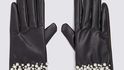 Koženkové rukavice s perličkami, Zara, 549 Kč