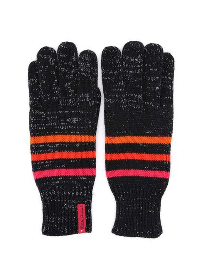 Černé pruhované rukavice protkané stříbrnou nití Little Marcel Gepinao, 455 Kč, www.zoot.cz