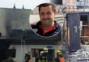 Automechanik David Studnica (37), který s nasazením vlastního života vytáhl z hořícícho doma dva lidi.