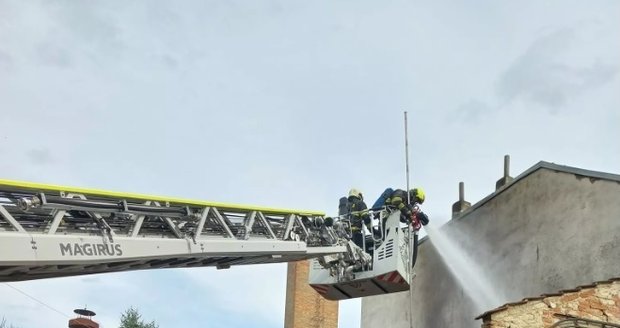 Velký požár v brněnské ulici Rumiště