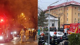 Požár zdecimoval covidové oddělení staré nemocnice. V Bukurešti zemřeli čtyři pacienti