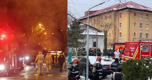 Požár zdecimoval covidové oddělení staré nemocnice. V Bukurešti zemřelo pět pacientů