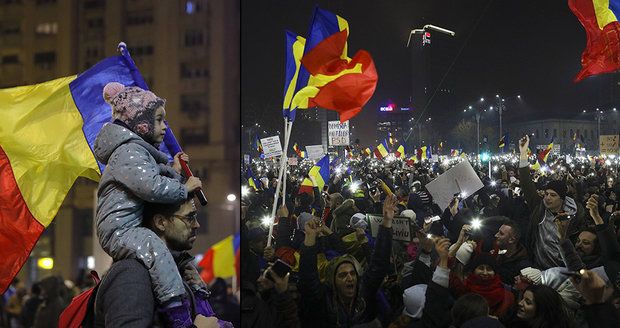 Protestujících proti rumunské vládě přibývá. Už je jich přes půl milionu