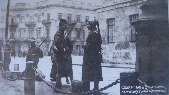 Obrázky z ruské občanské války: francouzští vojáci v Oděse