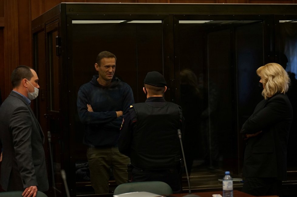 Alexej Navalnyj v soudní síni