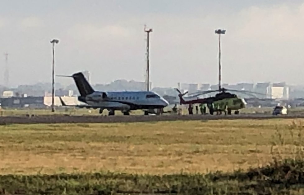 Letadlo s Alexejem Navalným po vzletu z Omsku.