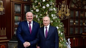 Vladimir Putin a Alexandr Lukašenko (19. 12. 2022)