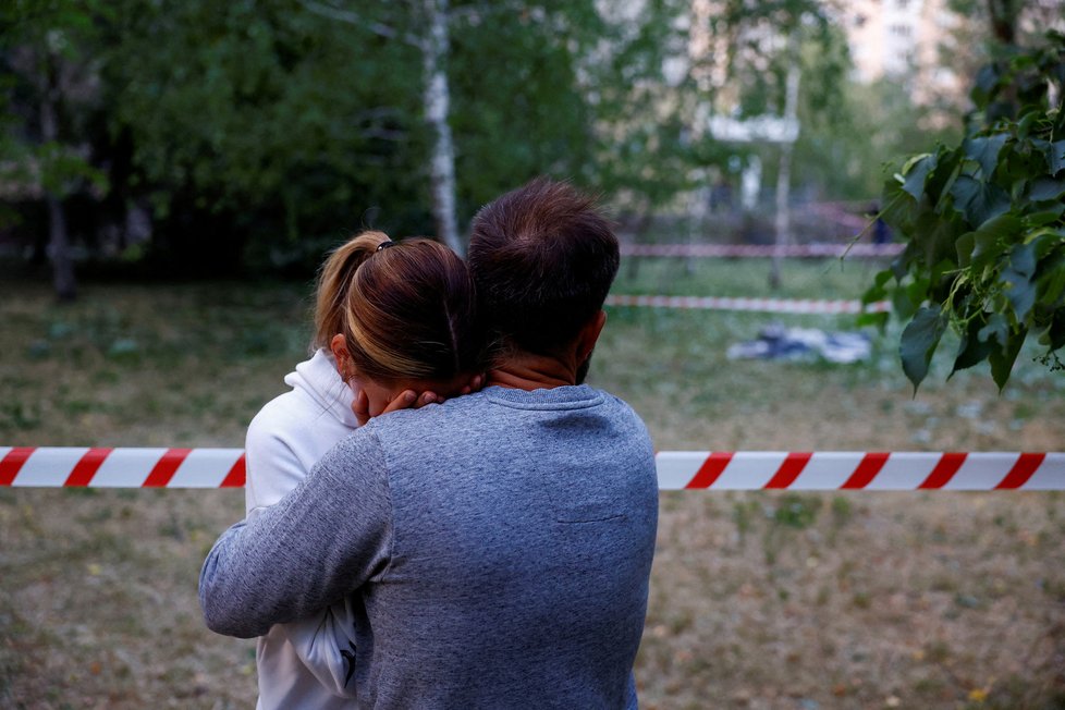 Oběti ruského ostřelování Kyjeva (červen 2023)