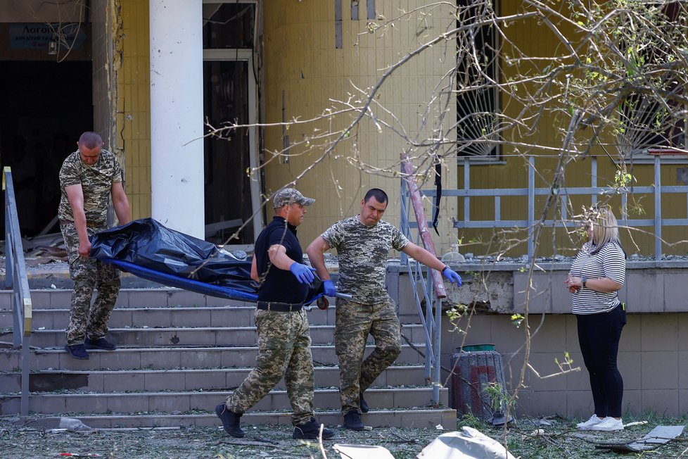 Oběti ruského ostřelování Kyjeva (červen 2023)