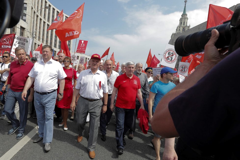 V Moskvě se demonstrovalo proti vyššímu důchodovému věku.