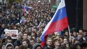 V ruských městech demonstrovali Navalného přívrženci.