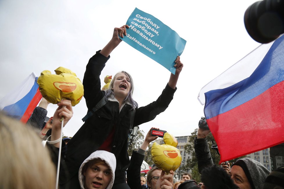 V Rusku dnes demonstrovali přívrženci Navalného.