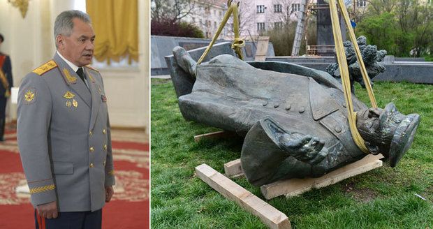Ruský ministr zuří. Kvůli odstranění sochy Koněva žene na Čechy kriminální ústřednu
