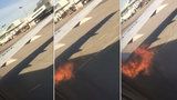 Boeing v Moskvě zachvátily plameny. Lidé křičeli hrůzou a prchali na křídlo