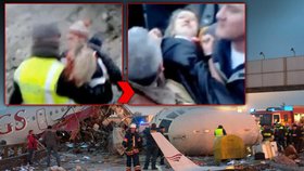 Odvážní muži zachránili život letušce, kterou vytáhli z trosek Tupolevu letícího z Pardubic