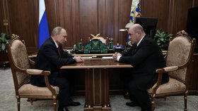 Nový ruský premiér Michail Mišustin a ruský prezident Vladimir Putin