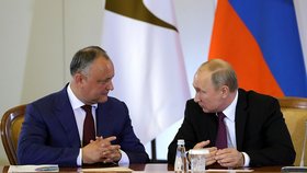 2018: Prezidenti Moldavska a Ruska Igor Dodon a Vladimir Putin.