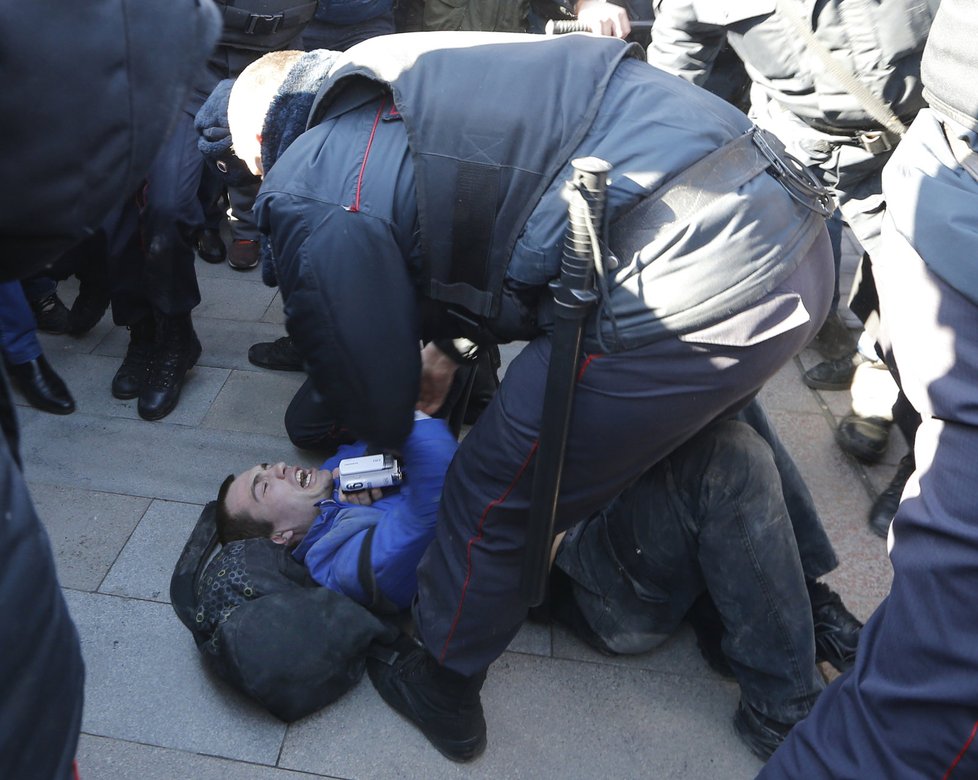 Protivládní demonstrace v Moskvě