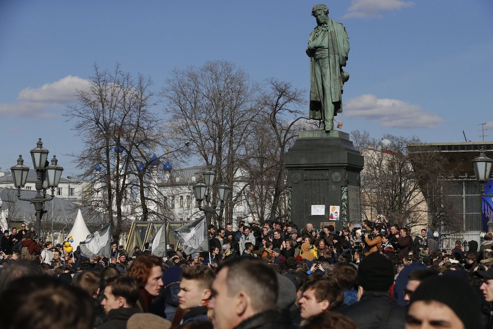 Protivládní demonstrace v Moskvě