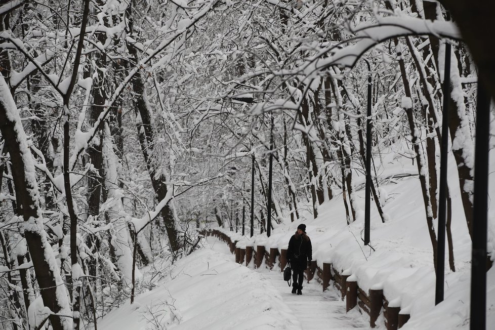 Ruská metropole se od rána topí ve sněhu, podle meteorologů dnes Moskvu ochromila největší kalamita za posledních 70 let. (ilustrační foto)