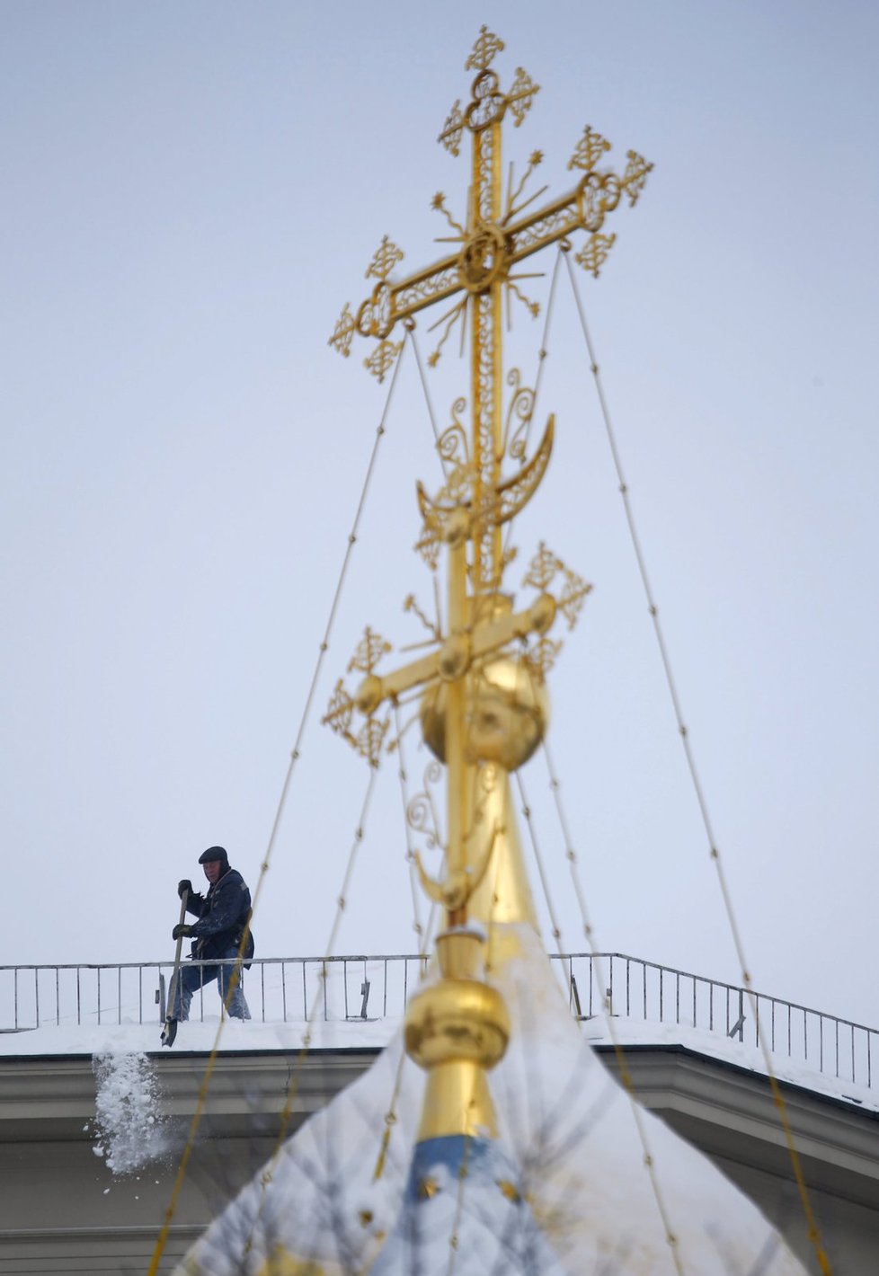 Ruská metropole se od rána topí ve sněhu, podle meteorologů dnes Moskvu ochromila největší kalamita za posledních 70 let. (ilustrační foto)