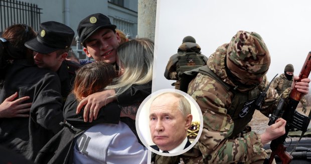 Rodiny ruských vojáků demonstrovaly v Moskvě. Rozehnala je policie