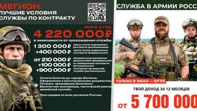 Náborové inzeráty slibují za nástup na Ukrajinu miliony rublů.