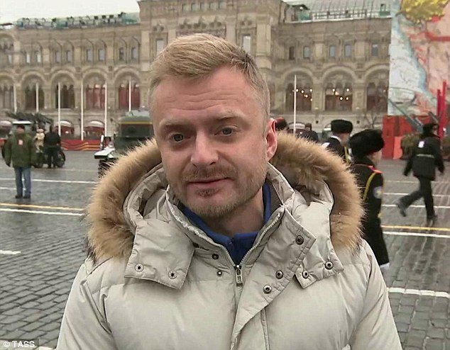 Reportér televizní stanice Channel One Dmitry Runkov