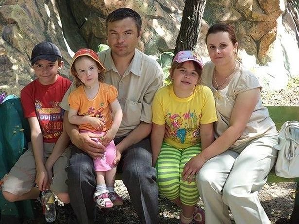 Valentina Saprunova s exmanželem a dětmi